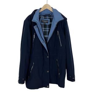 Centigrade Outerwear Navy Blue Hooded Jacket Coat Women's Size Large